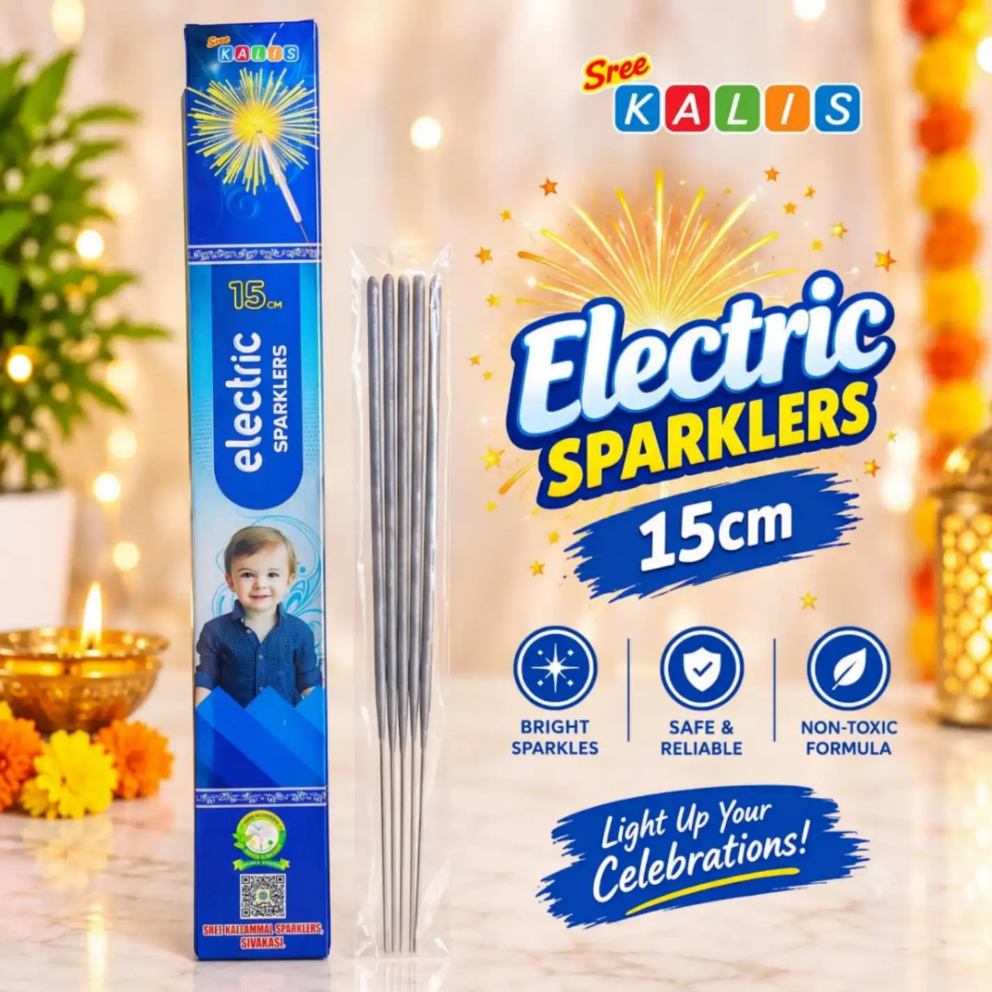 15 Cm Electric Sparklers (10 Pcs)